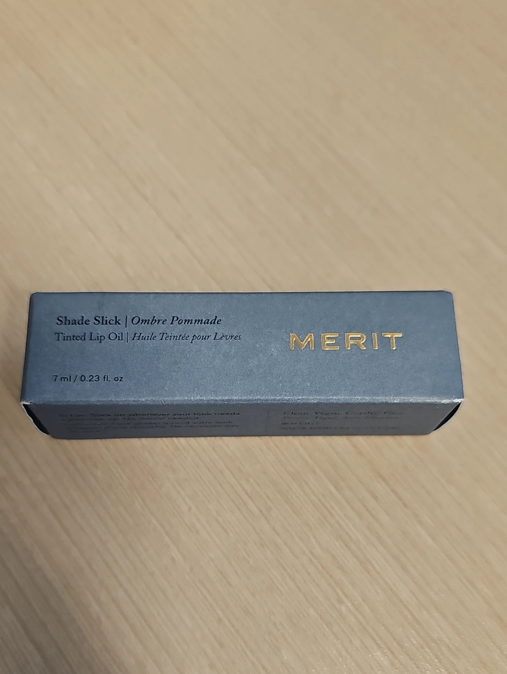 Merit Shade Slick Lip Oil - Au Naturel NIB